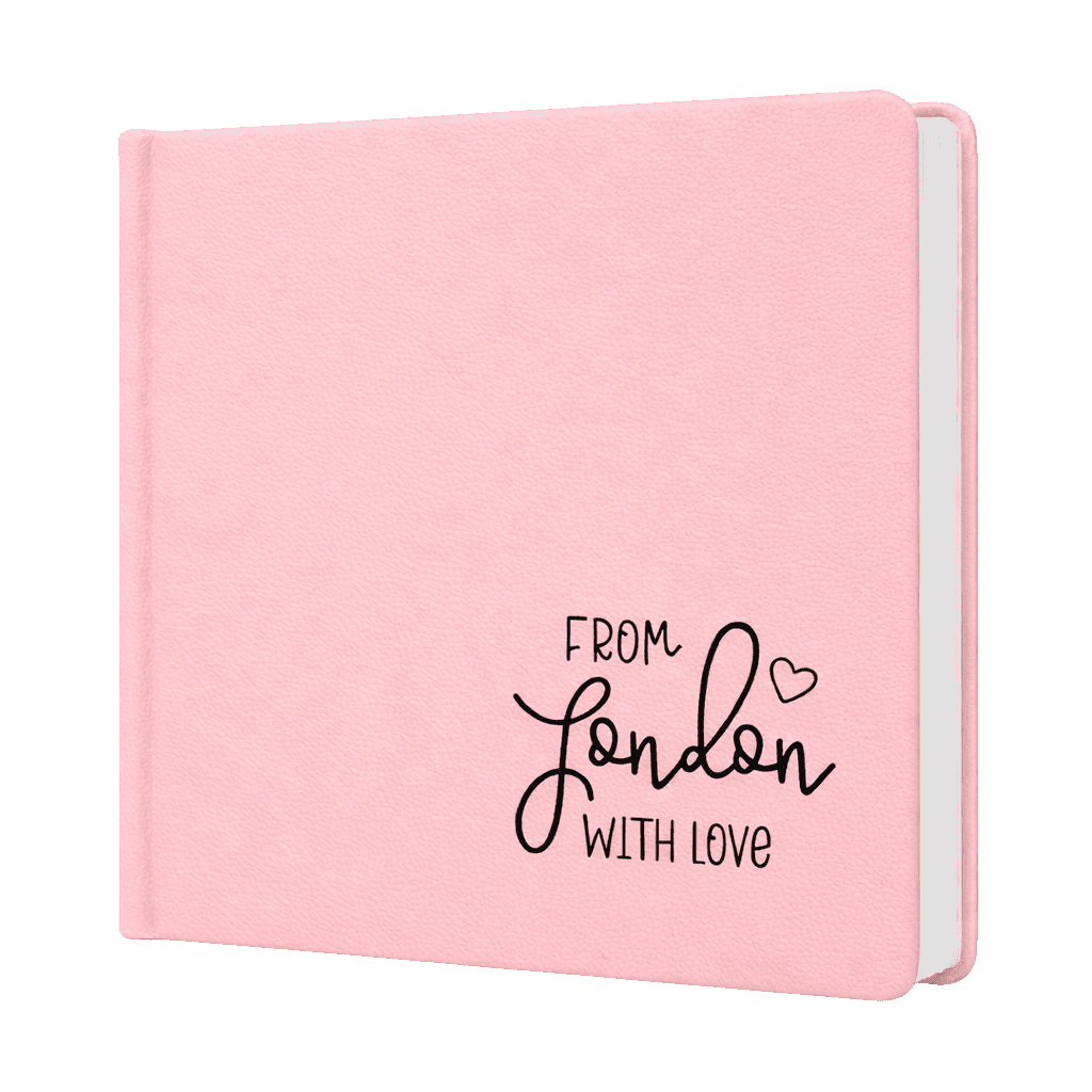 Album cu piele eco 25x25 From London With Love cu 20 de pagini